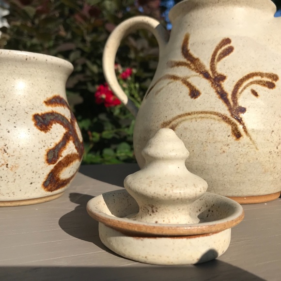 Unique! Vintage tea pot with creamer and sugar pot - Picture 11 of 11